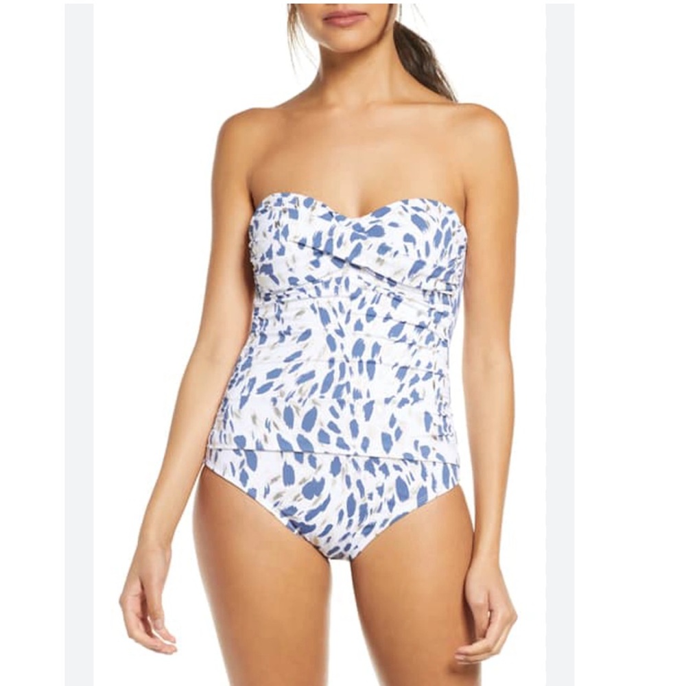 La Blanca Petals Bandeau One-piece Swimsuit